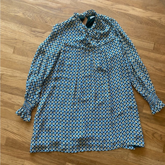 Reformation Cyril Mod Mini Dress in Green Mosaic Size M EUC - Picture 3 of 11